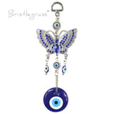 Evil Eye Rhinestone Butterfly Wall Hanging Pendant