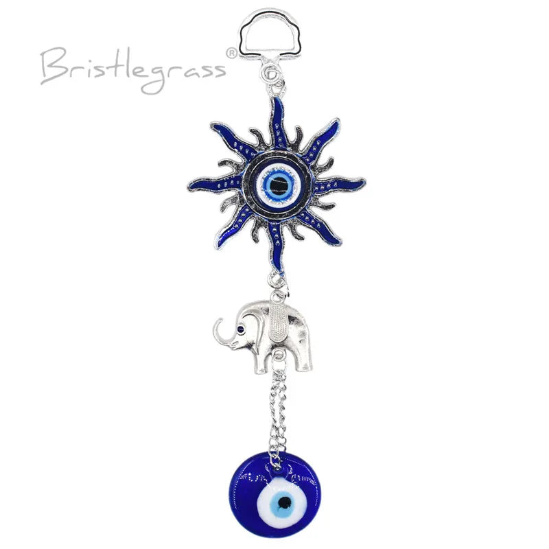 Evil Eye Sun Elephant Wall Hanging Pendant Pendulum Lucky Charm