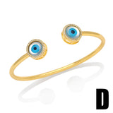 BRJ49 Women Eye Bangle Plated with Cubic Zircon