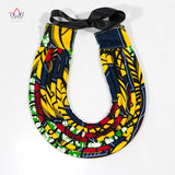 BRW Ankara Fabric Multi-layered Bib Necklace