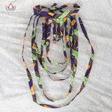 African Ankara Conversion Piece Rope Necklace