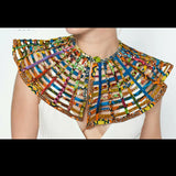 BRW Ankara African Net Necklaces Shawl Collar Multistrand Necklace