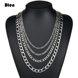Classic Stainless Steel Long Chain Necklace for Men Women