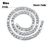 Classic Stainless Steel Long Chain Necklace for Men Women
