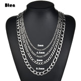 Classic Stainless Steel Long Chain Necklace for Men Women