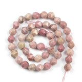 8mm Rhodonite Faceted Natural Stone Beads Spacer Loose Beads 15 Inches Strand