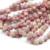 8mm Rhodonite Faceted Natural Stone Beads Spacer Loose Beads 15 Inches Strand