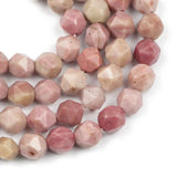 8mm Rhodonite Faceted Natural Stone Beads Spacer Loose Beads 15 Inches Strand