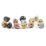 Clown Skull Zircon Copper Beads 2pcs DIY Jewelry Making Accessories