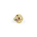 Clown Skull Zircon Copper Beads 2pcs DIY Jewelry Making Accessories