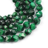 Green Faceted Tiger Eye Stone Spacer Bead 6-8MM for Jewelry Making