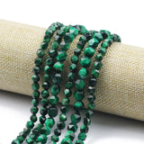 Green Faceted Tiger Eye Stone Spacer Bead 6-8MM for Jewelry Making