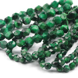 Green Faceted Tiger Eye Stone Spacer Bead 6-8MM for Jewelry Making
