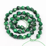 Green Faceted Tiger Eye Stone Spacer Bead 6-8MM for Jewelry Making