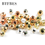 Rose Faceted Round Hematite Natural Stone Bead Spacer Loose Beads 15in