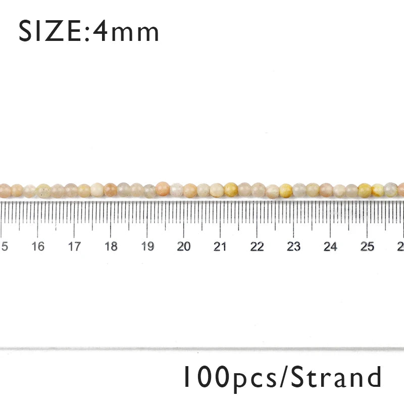 Sun Stone Natural Stone Beads Round Ball 4-12mm Loose Beads for Jewelry