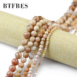 Sun Stone Natural Stone Beads Round Ball 4-12mm Loose Beads for Jewelry
