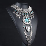 Geometric Carved Rhinestone Necklace Sweater Chain