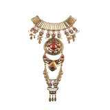 Geometric Carved Rhinestone Necklace Sweater Chain
