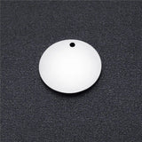 Engraved Stainless Steel Mother Daughter Love Disc Pendant Gift 25mm