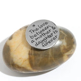 Engraved Stainless Steel Mother Daughter Love Disc Pendant Gift 25mm