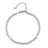 Stainless Steel Link Chain Bracelet with Lobster Clasp for Charms