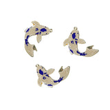 10 Koi Fish Charm Pendants for DIY Jewelry Making Enamel Fish Charms
