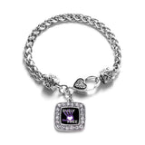 Bullying Support Charm Antique Silver Plated Crystal Jewelry