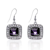 Bullying Support Charm Antique Silver Plated Crystal Jewelry