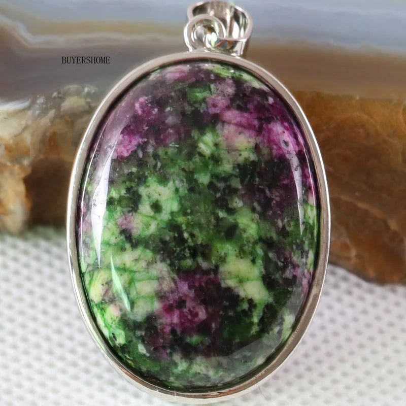25x35MM Natural Red Zoisite Pendant for Necklace