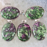 25x35MM Natural Red Zoisite Pendant for Necklace