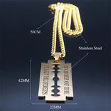 Peaky Blinders Stainless Steel Chain Necklace Punk Blade Jewelry N2243S