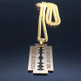 Peaky Blinders Stainless Steel Chain Necklace Punk Blade Jewelry N2243S