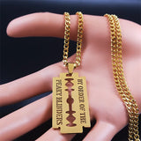 Peaky Blinders Stainless Steel Chain Necklace Punk Blade Jewelry N2243S