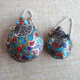 Nepal Brass Small Snuff Bottles, Lovers Couple Gift