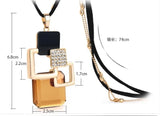 Long Necklaces&Pendants Women Geometric Statement Maxi Crystal Jewelry
