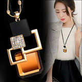 Long Necklaces&Pendants Women Geometric Statement Maxi Crystal Jewelry