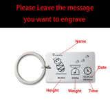 Personalized Baby Arrival Keychain
