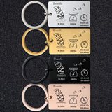 Personalized Baby Arrival Keychain