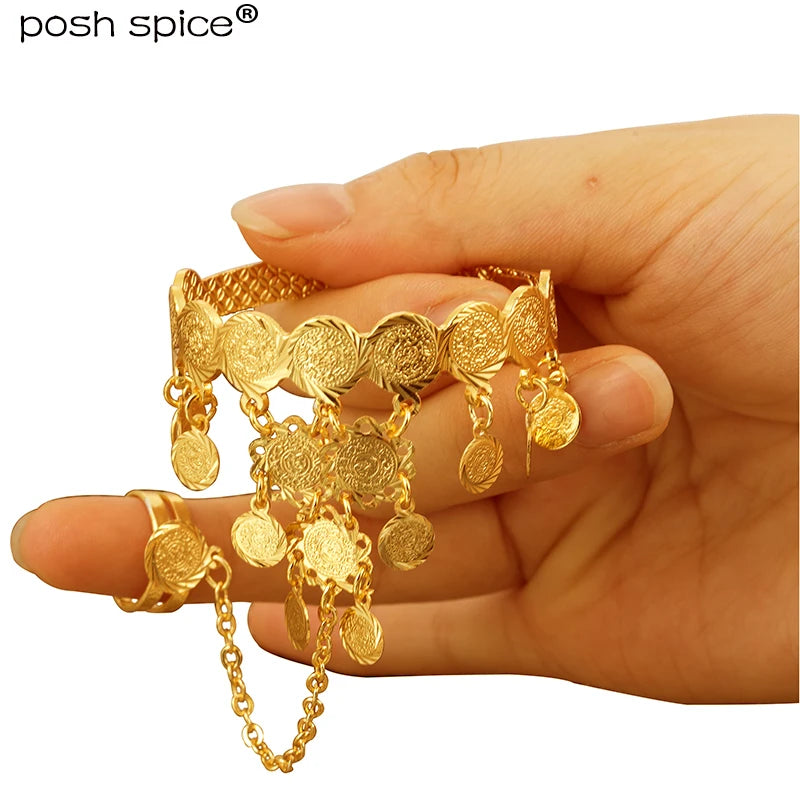 Ethiopian African Kids Coins Bangles for Women