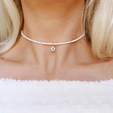 Baby Evil Eye Beaded Choker Necklace
