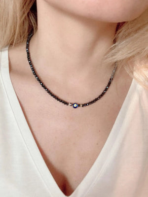 Baby Evil Eye Beaded Choker Necklace