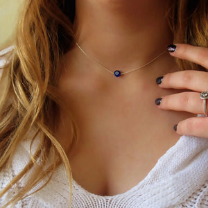 Baby Evil Eye Beaded Choker Necklace