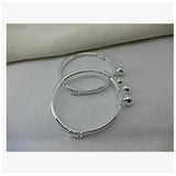 Baby Bracelet Silver-plated Polished Bells Children's Bangles