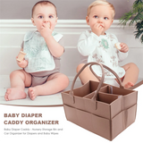 Baby Diaper Storage Bin & Car Organizer - Oatmeal