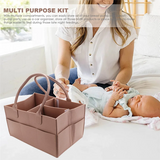 Baby Diaper Storage Bin & Car Organizer - Oatmeal