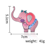 Enamel Baby Elephant Brooch Pin for Women