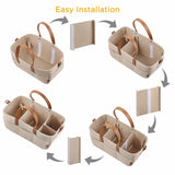Baby Felt Storage Nursery Organizer Basket with Handle