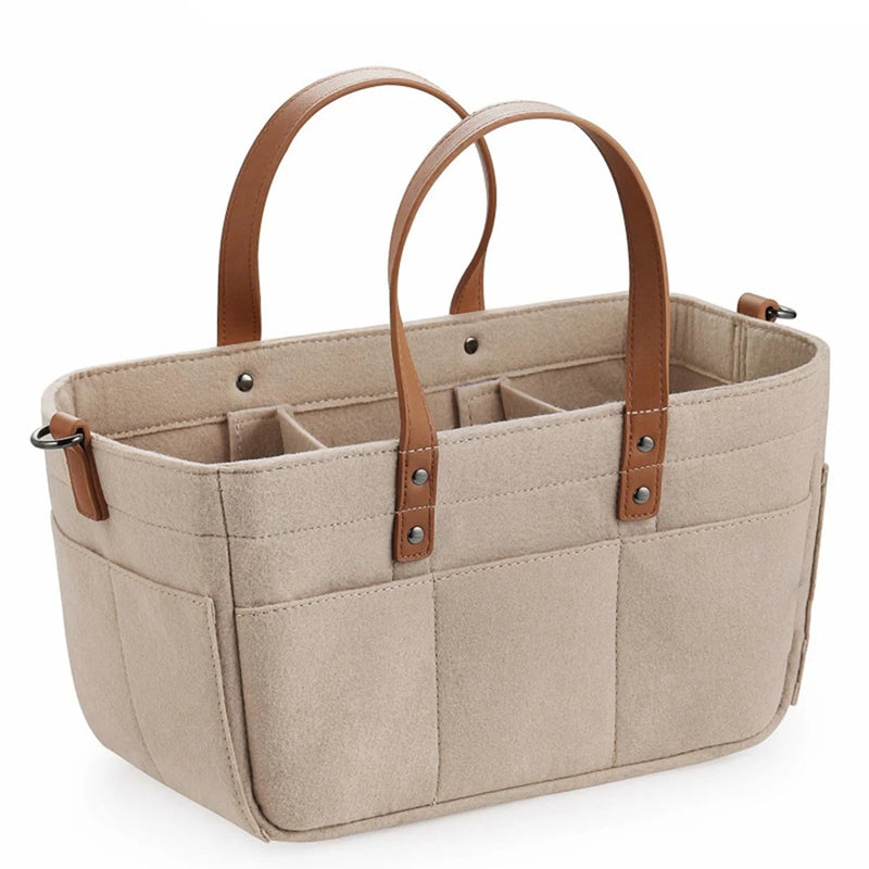 Baby Felt Storage Nursery Organizer Basket with Handle