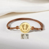 Baby Footprint Bracelet Personalized Rope Adjustable Woman Carved Handprint